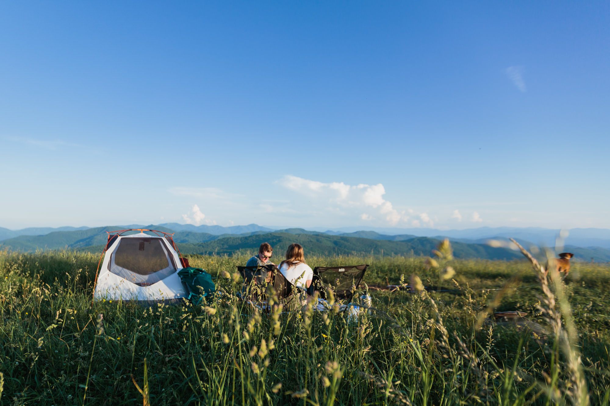date night camping in tent max patch